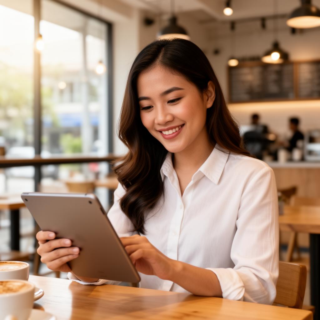 Filipina entrepreneur using Flinkee